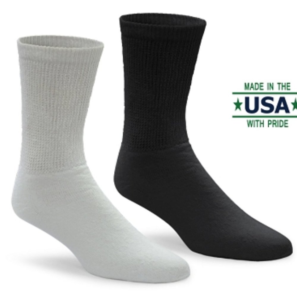 Comfy Women's Crew Socks - Loose Fit, Diabetic